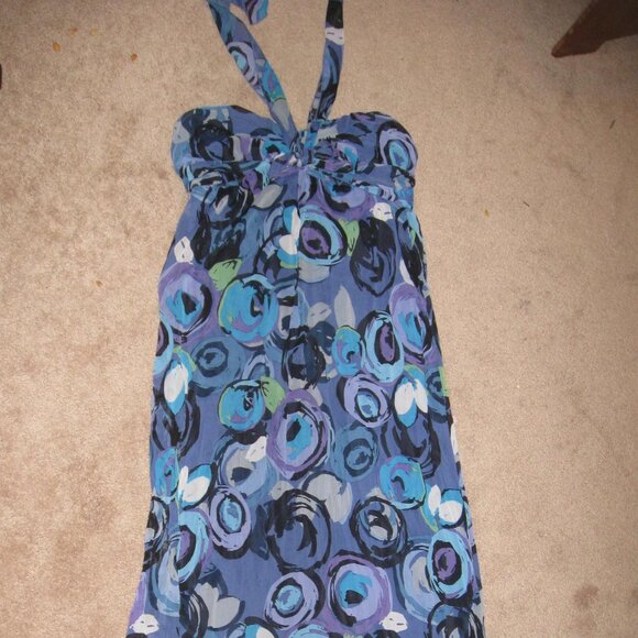 Beach Wedding Chiffon Maxi Dress M L XL Cruise Formal Party Shelf Bra ONE SIZE - Picture 6 of 8